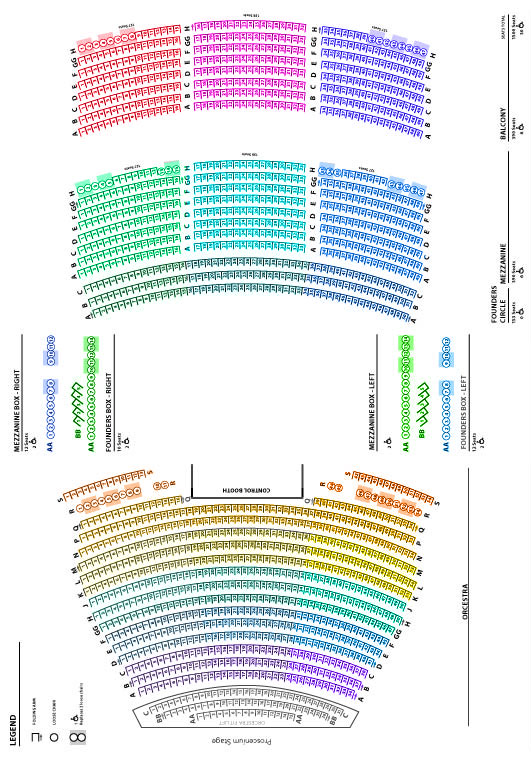 Detailed Seating chart of Kavli Theater