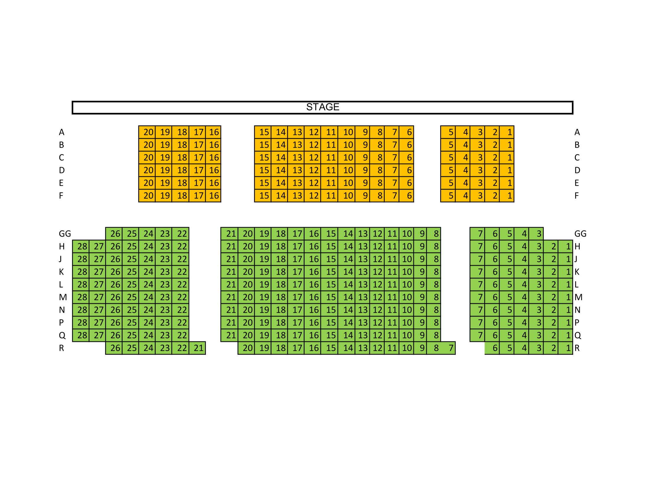 Kavli Theatre Detailed Seating Chart