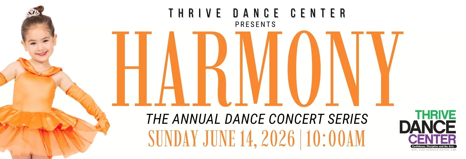 Thrive Dance Center 15th Annual Concert Series "Harmony" Show 1: Tiny Star dancers (Ages 2–3)