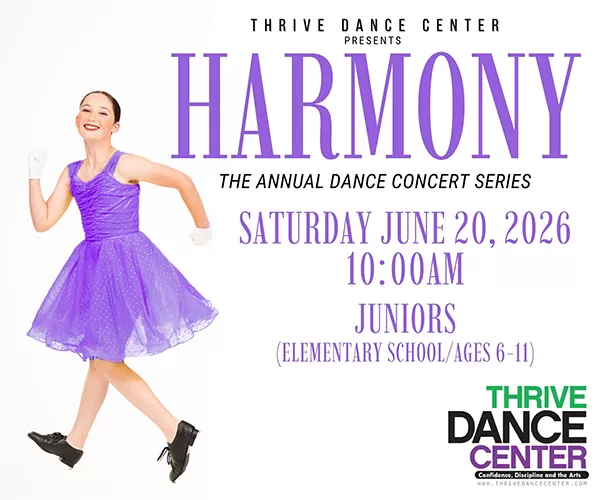 Thrive Dance Center 15th Annual Dance Concert Series "Harmony" Show 3: Junior dancers (Ages 6–11)