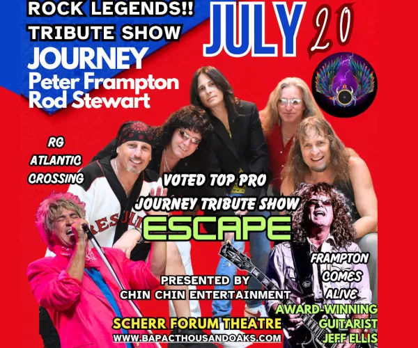 "Journey Tribute Escape" with special guest tributes to Rod Stewart and Peter Frampton